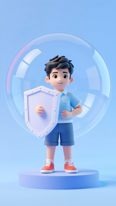 Free Protected Boy Character Image - Protection, Shield, Boy | Download ...