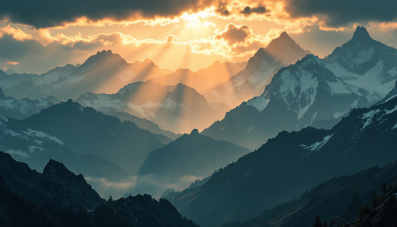 Free Majestic Mountain Sunset Image - Mountains, Sunset, Landscape ...