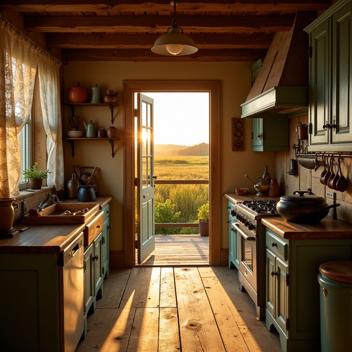 Free Countryside kitchen sunset Image - Farmhouse, Rustic, Kitchen ...