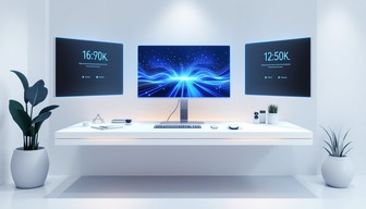Floating Workspaces Free Futuristic Floating Workspace Image - Minimal, Futuristic ...