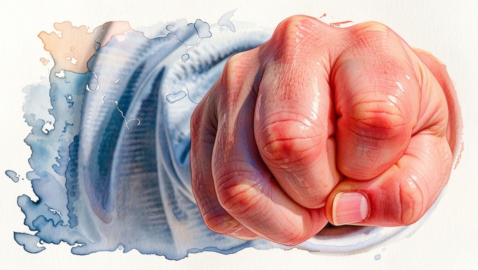 Free Childhood Anger Expression Image - Watercolor, Fist, Child ...