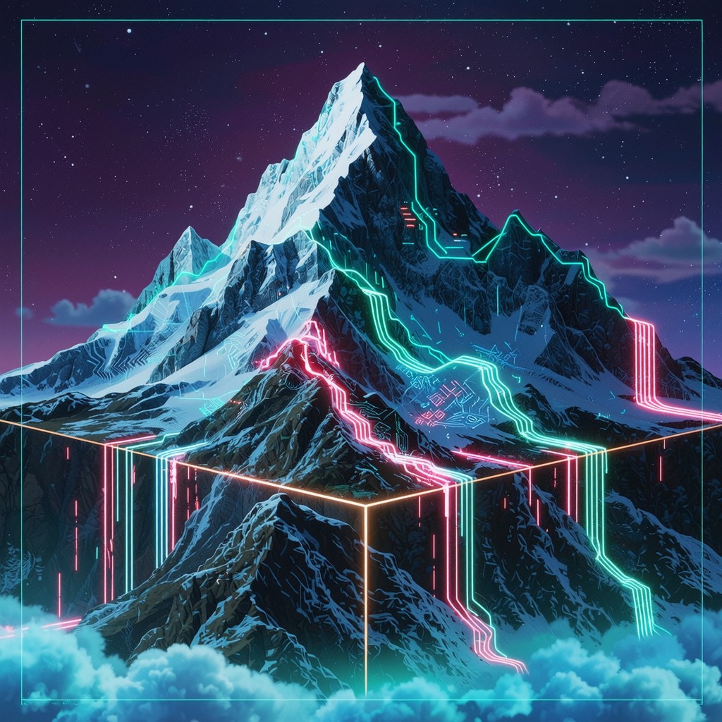 Free Digital Mountain Transformation Image - Mountain, Digital ...