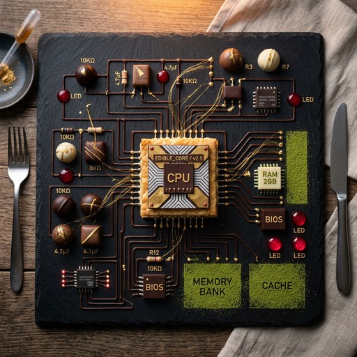 Free Circuit Board Dessert Image - Dessert, Chocolate, Circuit ...