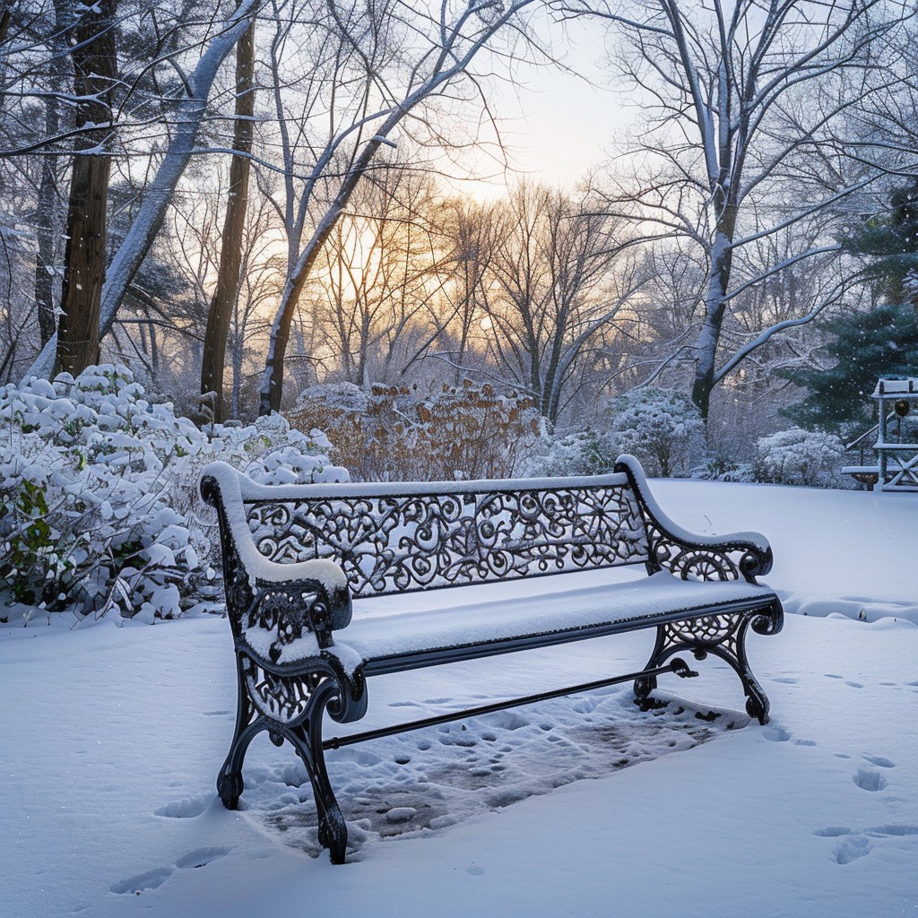 Free Snowy Park Bench Image - Winter, Snow, Bench | Download at StockCake