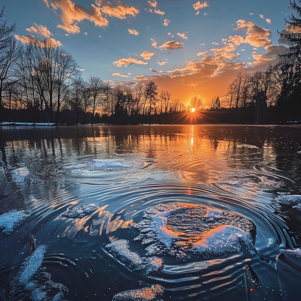 Free Sunset over water Image - Sunset, Water, Reflections | Download at ...