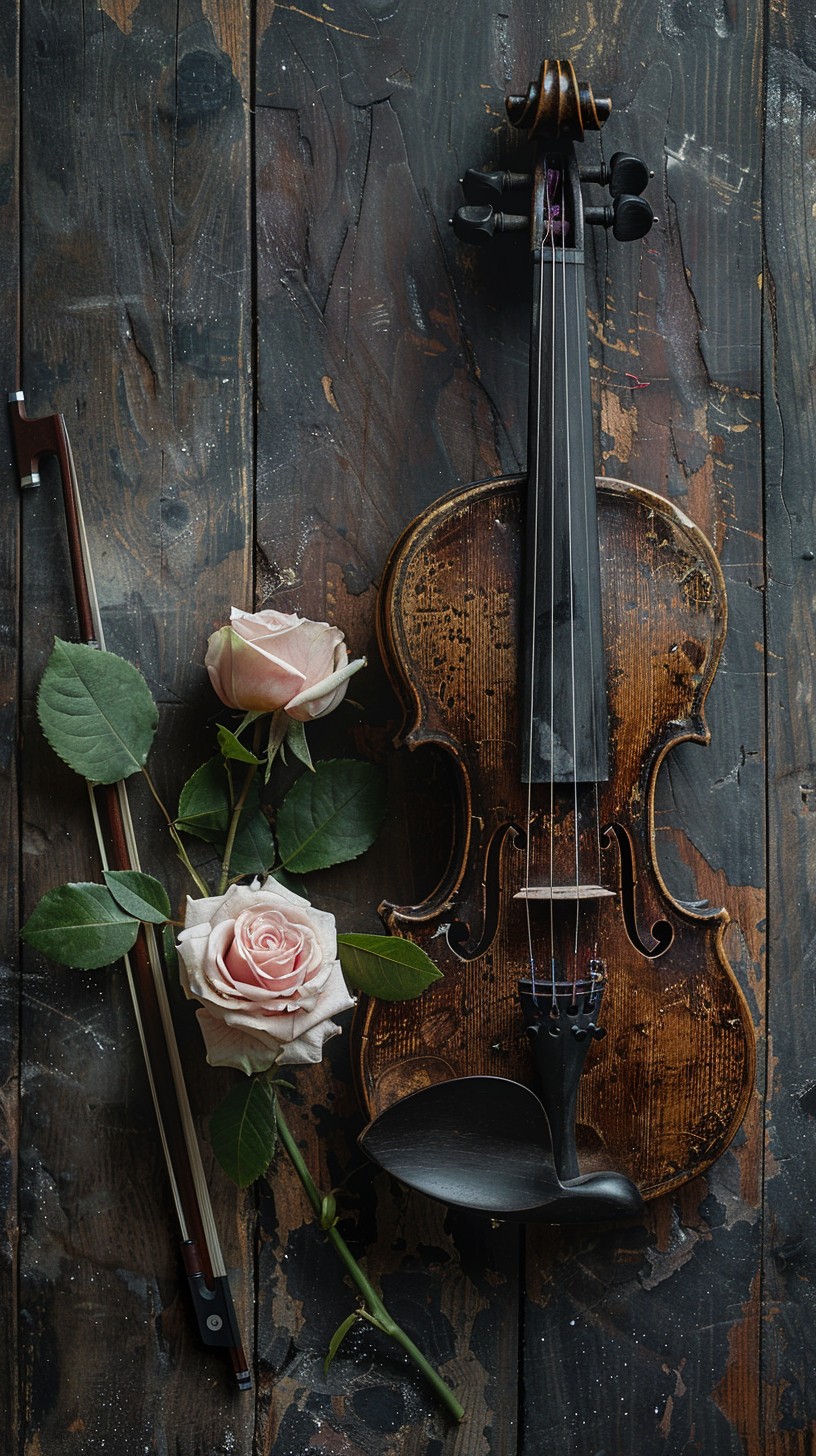 Free Violin and Roses Image - Violin, Roses, Music | Download at StockCake