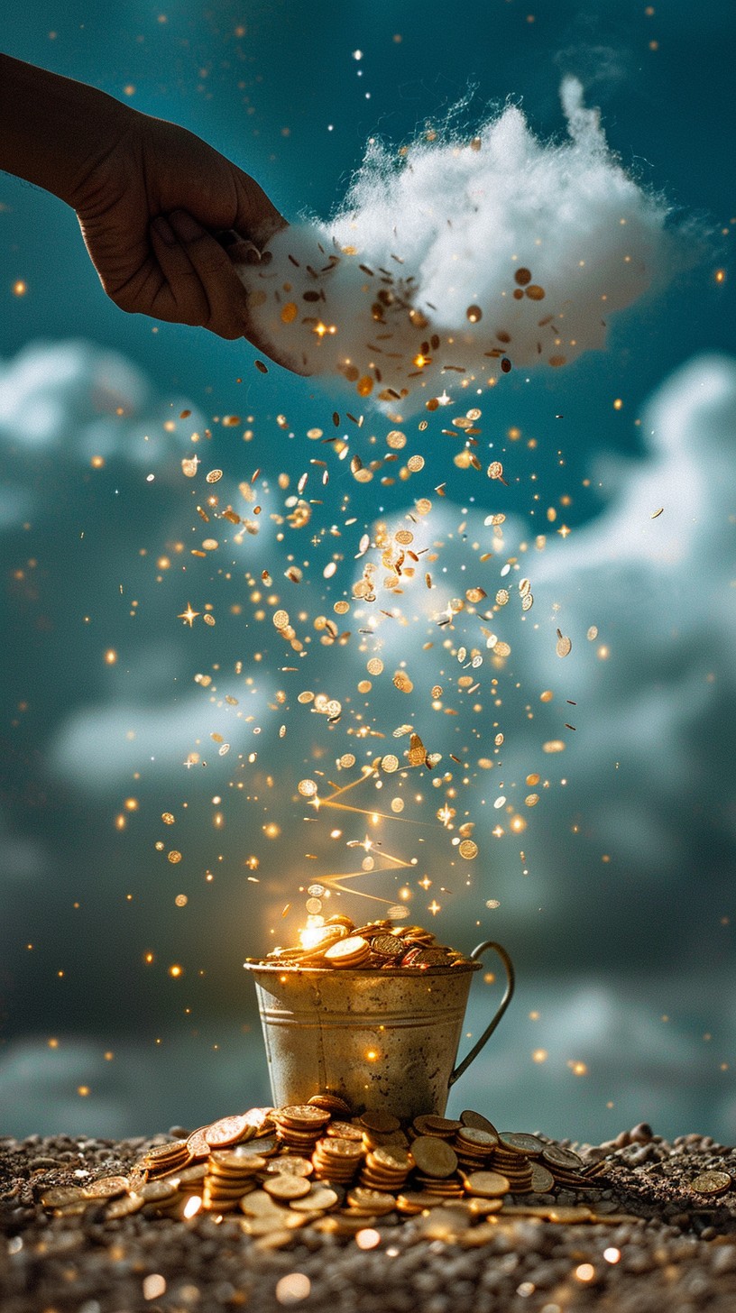 Free Magical Golden Rain Image - Magical, Gold, Coins | Download at ...