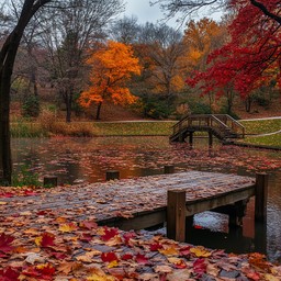 Free Autumn Bridge View Image - Autumn, Bridge, Pond | Download at ...