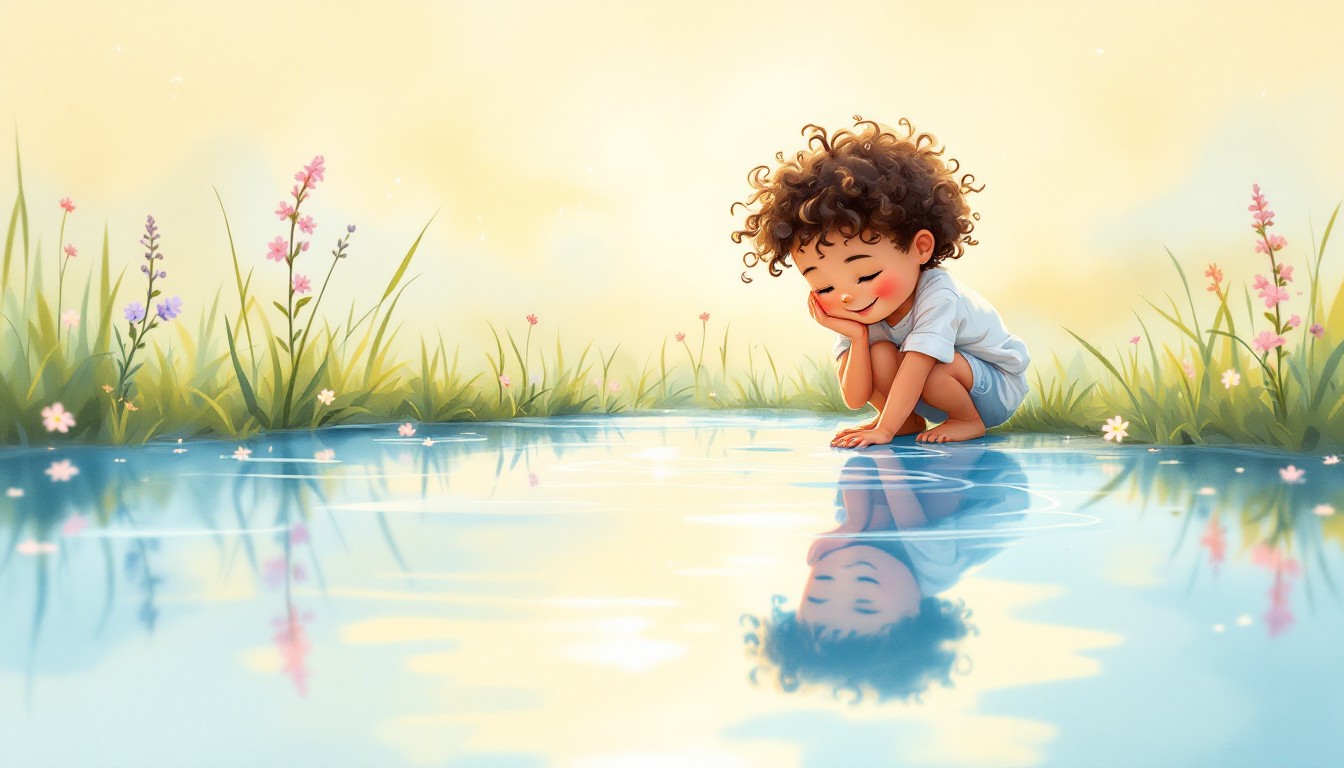 Free Child Discovers Reflection Photo - Child, Reflection, Puddle ...