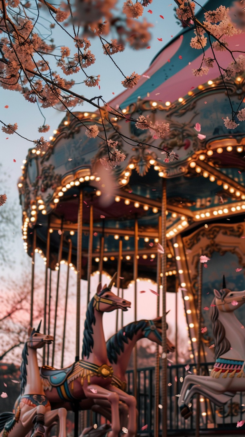 Free Cherry Blossom Carousel Image - Carousel, Cherry, Blossoms ...