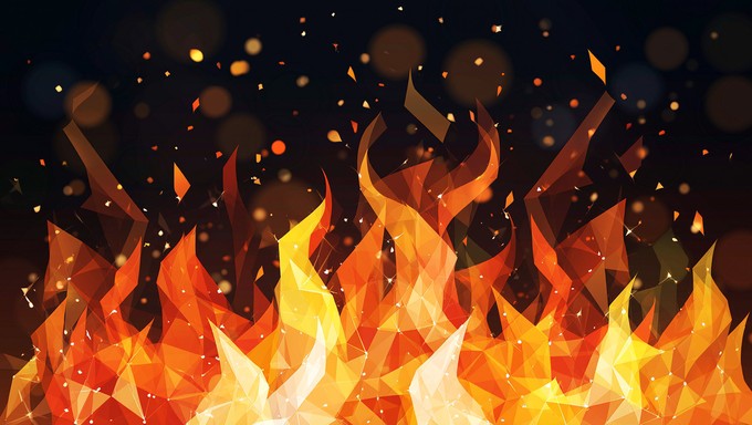 Geometric Fire Line Background Free Geometric Fire Illustration Image - Fire, Flames, Geometric ...