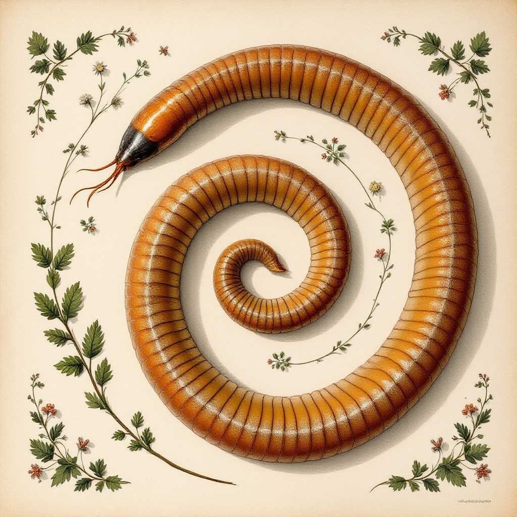 Free Spiral Earthworm Illustration Image - Earthworm, Spiral ...