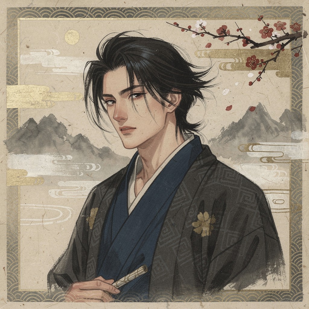 Learning Japanese Portrait Free Traditional Japanese Portrait Image - Portrait, Man, Japanese ...