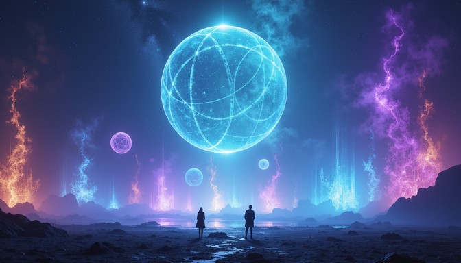 Transcending Floating Free Cosmic portal awakens Image - Cosmos, Portal, Silhouettes ...