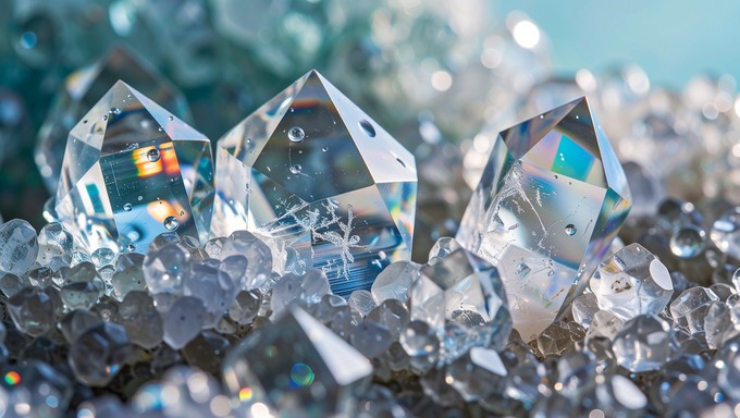 Free Luminous Blue Crystals Photo - Crystal, Aquamarine, Blue ...