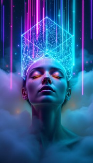 Free Digital Mind Awakening Image - Cyberpunk, Holographic, Neural ...