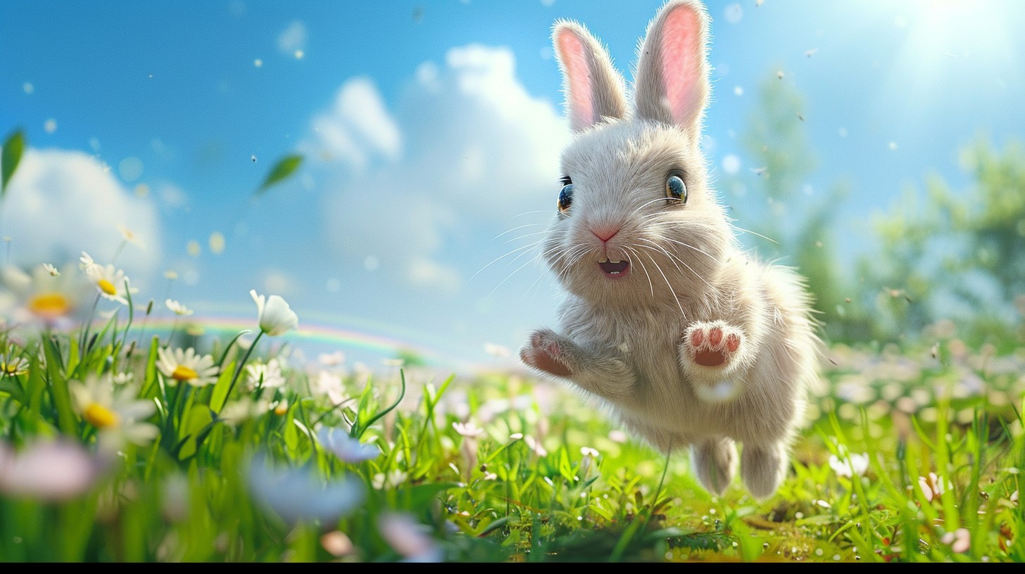 Free Joyful Rabbit Hopping Image - Rabbit, Animated, Hopping | Download ...