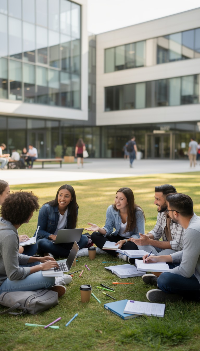 Study Clouse Free Campus Study Circle Image - Students, University, Campus ...
