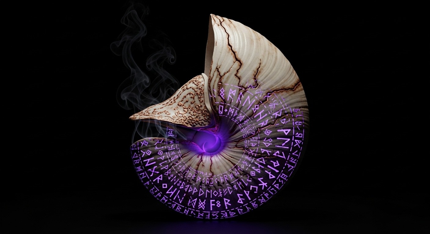 Free Luminous Spiral Shell Photo - Nautilus, Shell, Runes | Download at ...