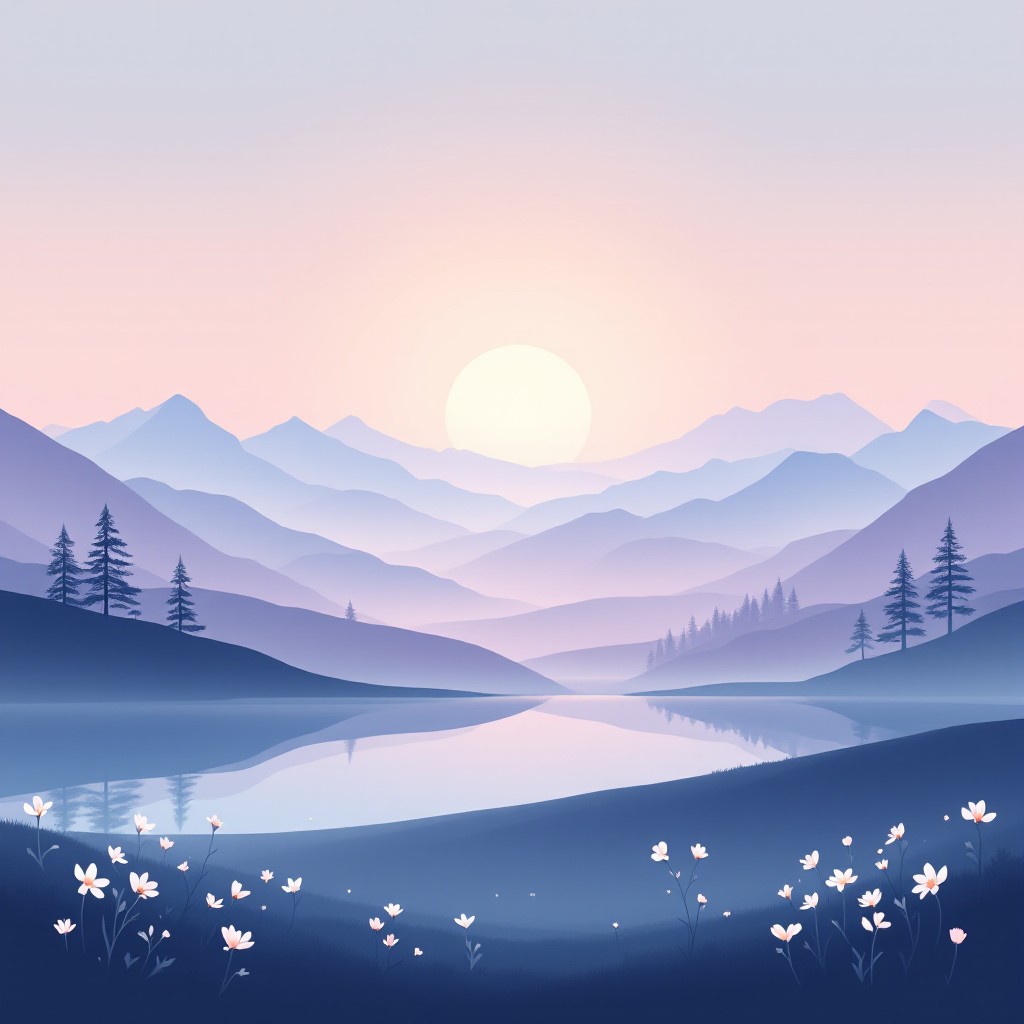 Free Misty Mountain Dawn Image - Mountains, Lake, Sunrise | Download at ...