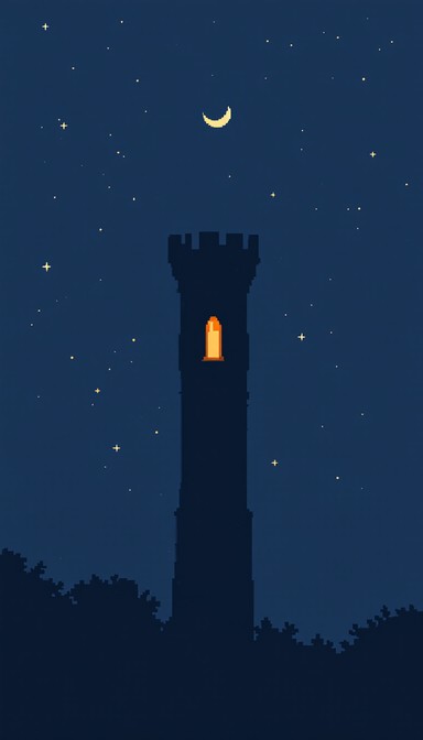 Pixels Graphics Watchtower Free Moonlit Tower Vigil Image - Lighthouse, Watchtower, Silhouette ...