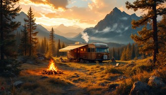 Free Mountain Camper Sunset Image - Mountains, Sunset, Camping ...
