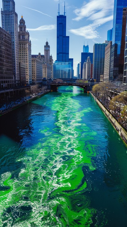 Free River Turns Green Image - River, Green, City | Download at StockCake