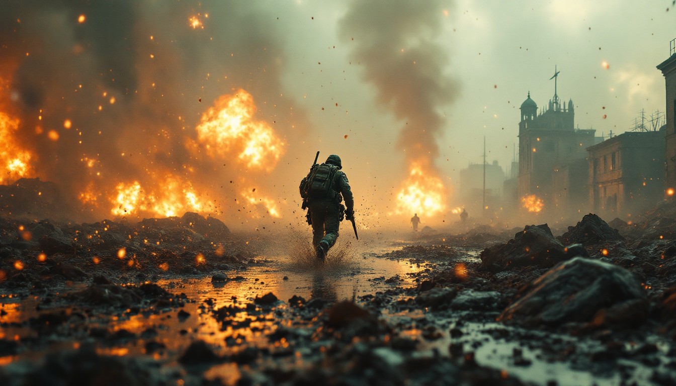 Free Soldier Through Fire Image - Battlefield, Soldier, Explosion ...