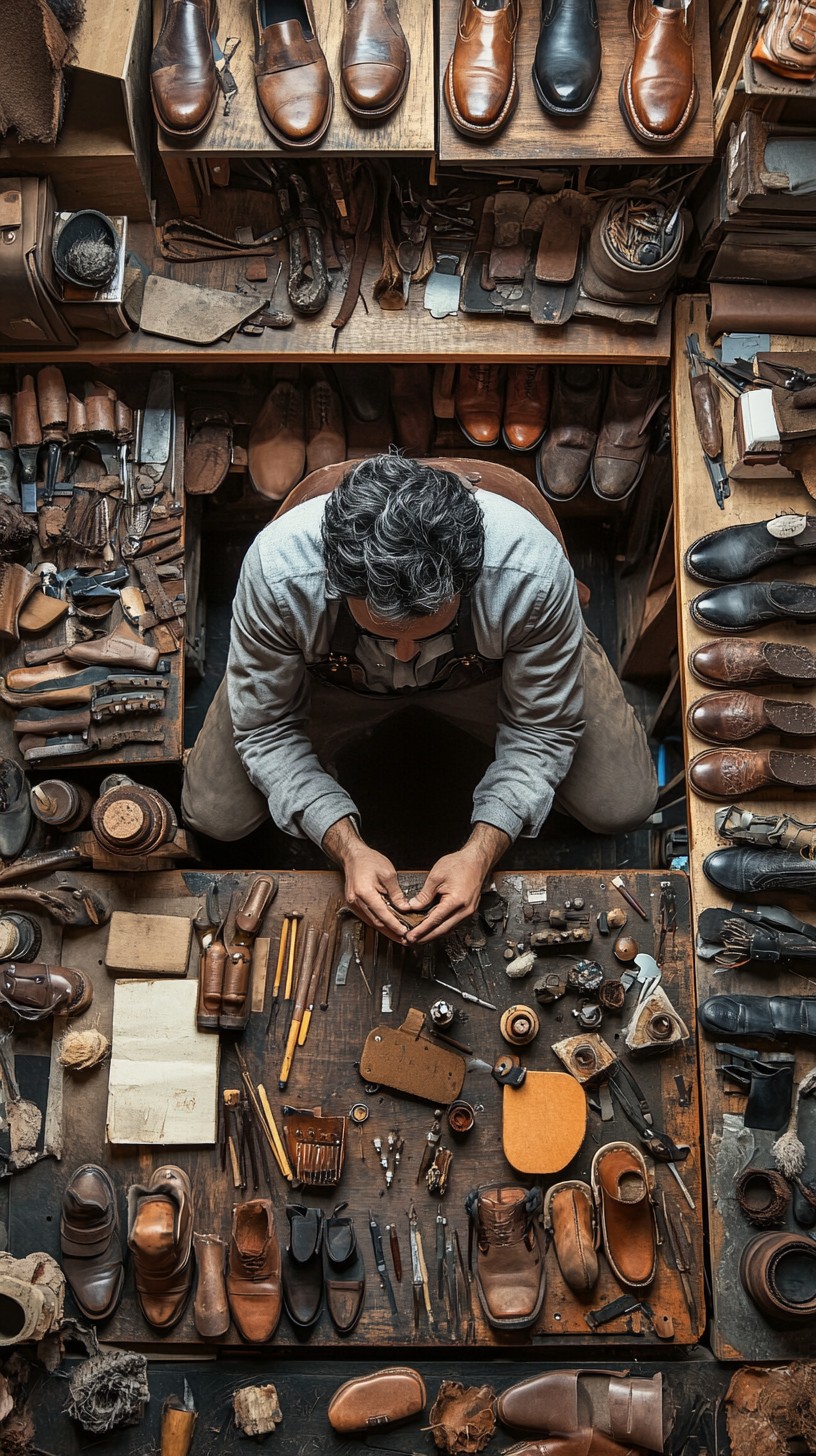 Free Shoemaker at work Image - Shoemaker, Workshop, Shoes | Download at ...