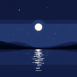 Free Moonlight Pixel Reflection Image - Moon, Moonlight, Reflection ...