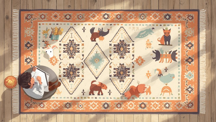 Free Magical Rug Reading Image - Illustration, Rug, Pattern | Download ...