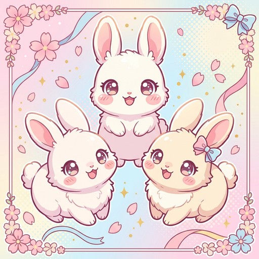 Free Adorable Chibi Bunnies Image - Anime, Manga, Illustration ...