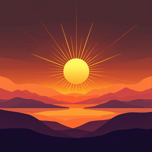Sunset Radiating Vector Free Golden Sunset Geometry Image - Sunset, Minimalist, Geometric ...