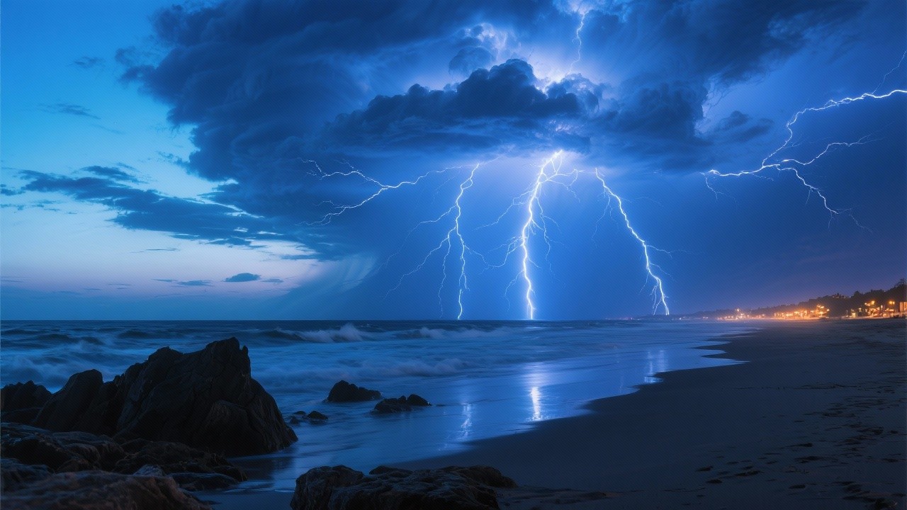 Free Coastal Lightning Strike Image - Lightning, Storm, Ocean ...