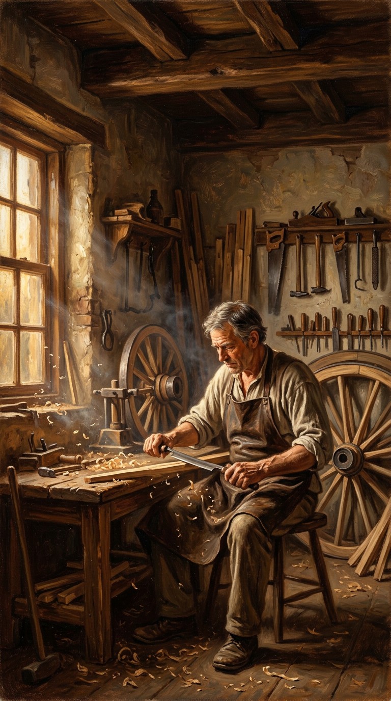 Wheelwright Window Free Wheelwright At Work Image - Wheelwright, Craftsman, Artisan ...
