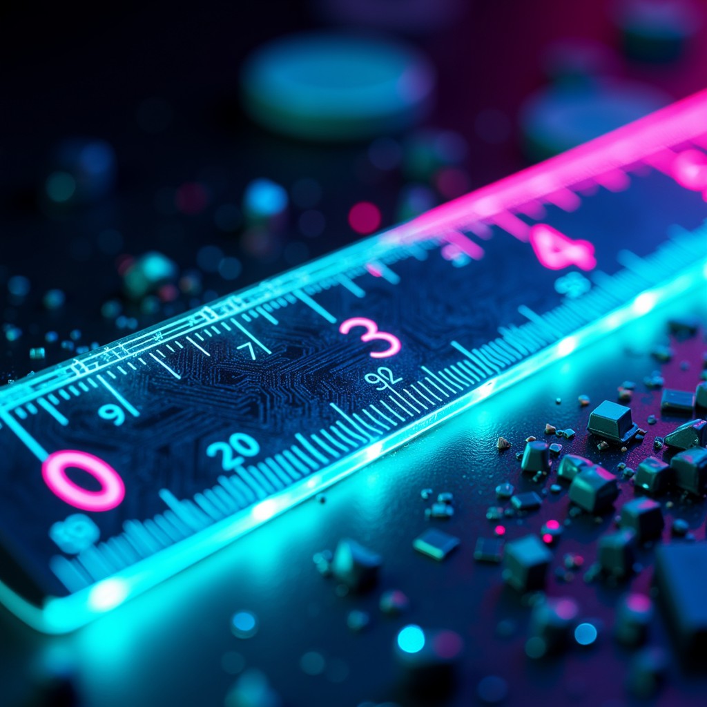Free Futuristic Measurement Tool Image - Cyberpunk, Neon, Scale ...