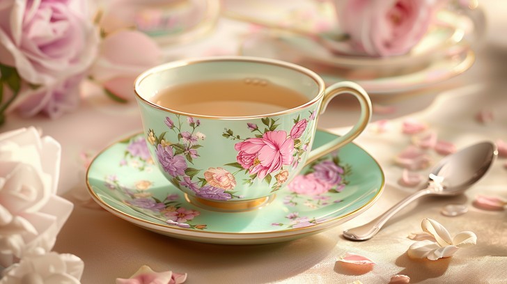 Free Elegant Tea Time Image - Tea, Cup, Floral | Download at StockCake