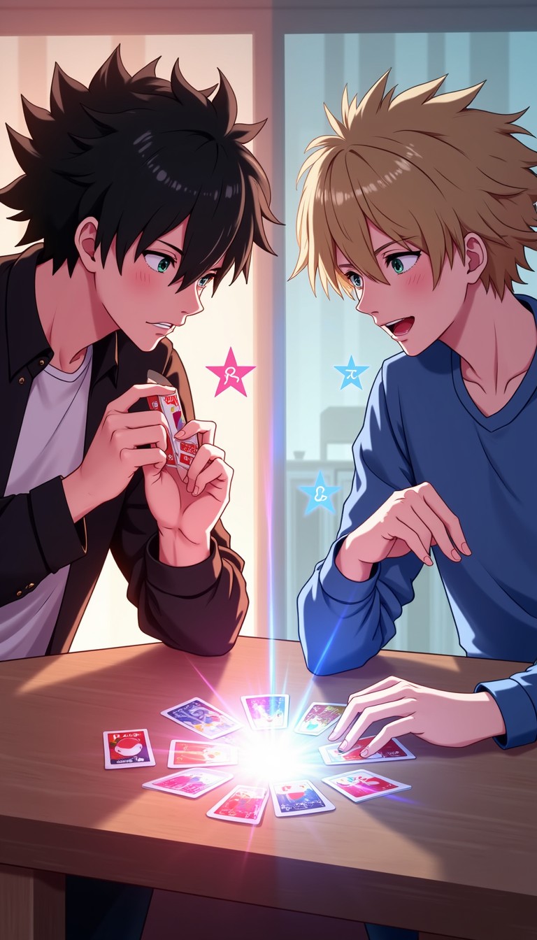 Anime Rivals Cipher Free Rivals At Play Image - Anime, Cards, Duel | Download at StockCake