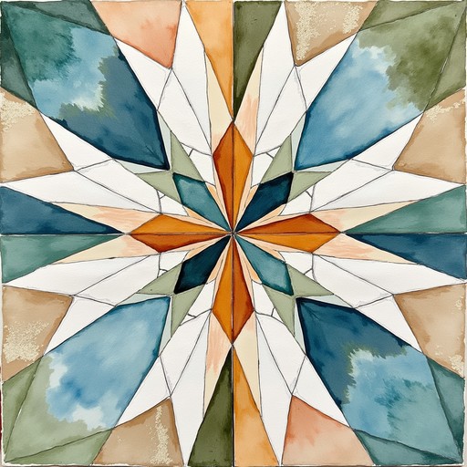 Free Crystalline Star Mosaic Image - Watercolor, Geometric, Star ...