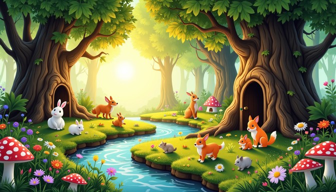 Free Enchanted Woodland Sanctuary Image - Whimsical, Enchanted, Forest ...
