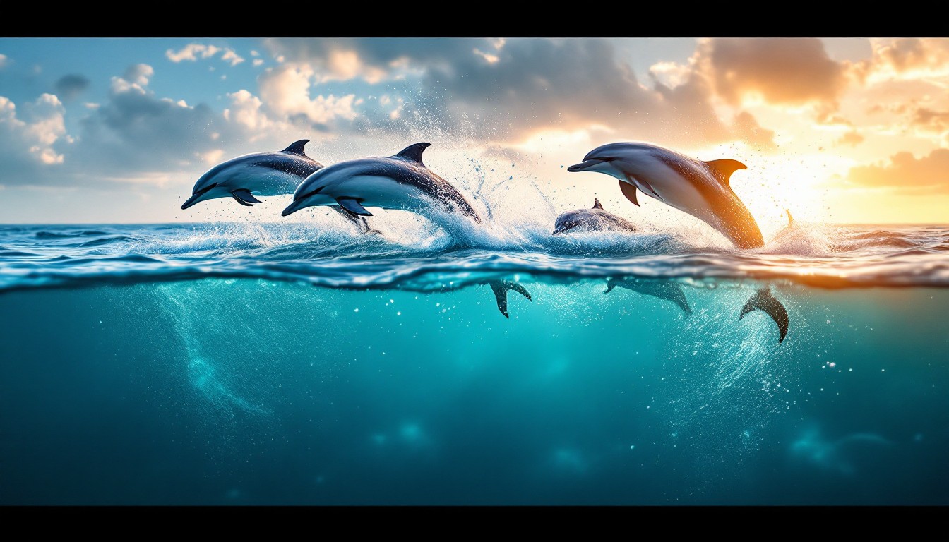 Middle Dolphin Free Wild Dolphins Playing Image - Dolphins, Ocean, Wildlife | Download ...