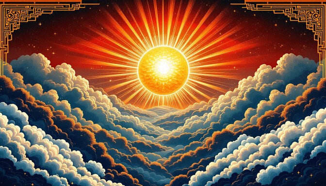 Golden Radiating Sun Free Radiant Golden Sun Image - Sun, Celestial, Golden | Download at ...