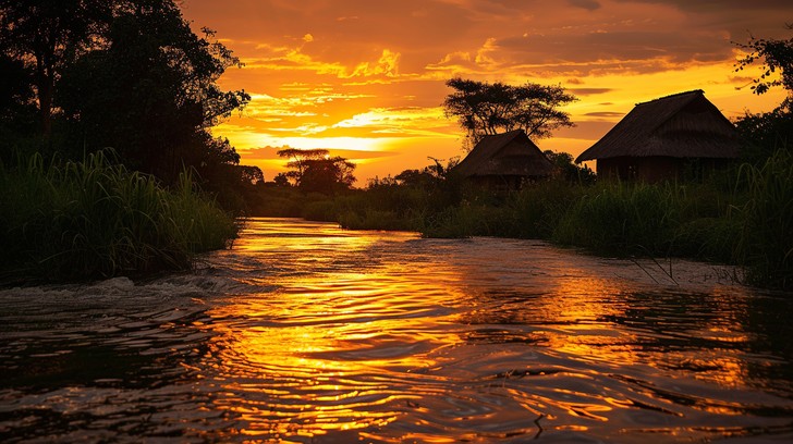 Free Sunset River Glow Image | Download at StockCake