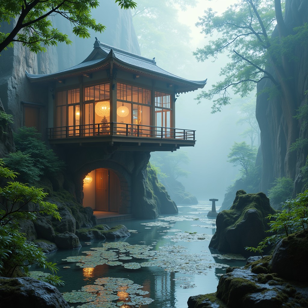 Teahouse Free Tranquil Japanese Teahouse Image - Teahouse, Japanese, Mist ...
