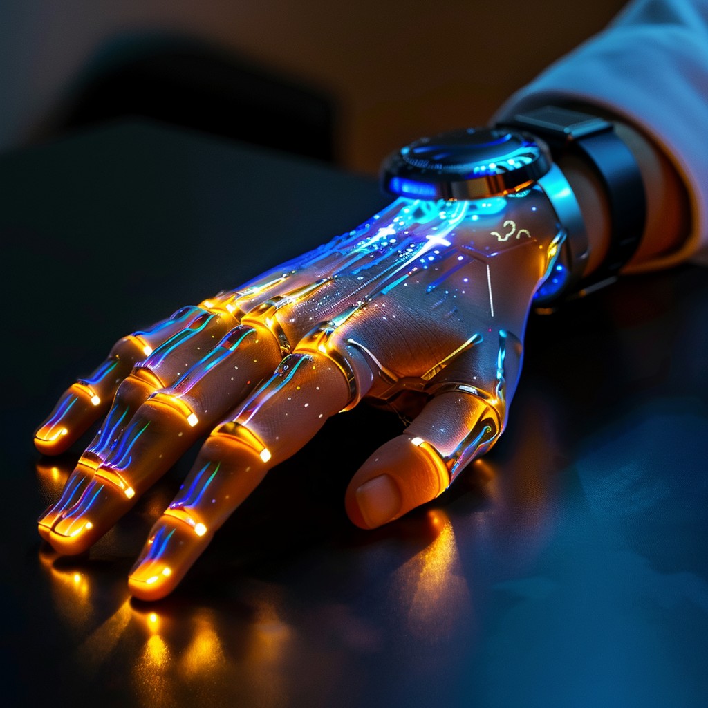 Free Illuminated Robotic Hand Image - Robotic, Illuminated, Hand ...