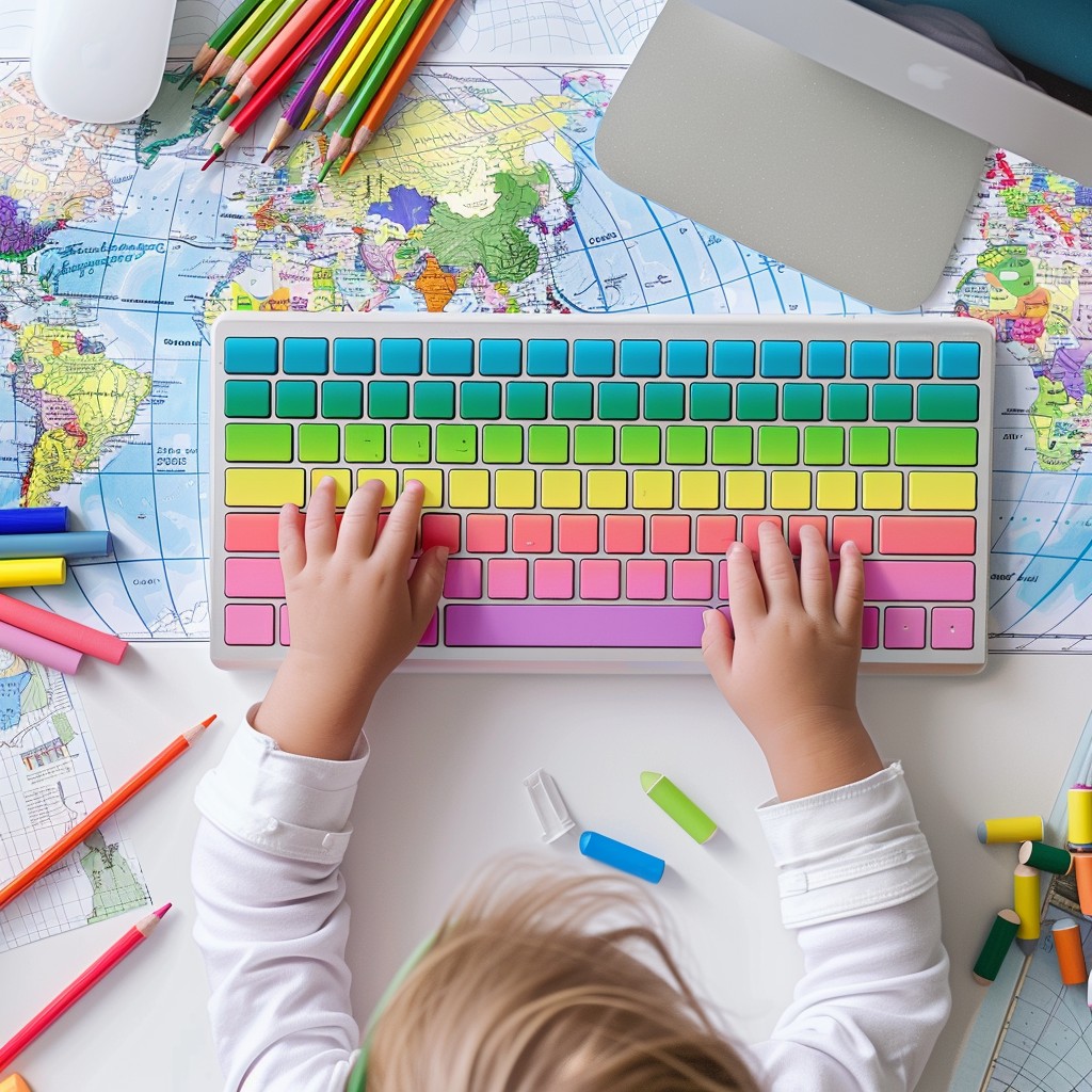 Free Colorful Keyboard Typing Image - Child, Keyboard, Colorful ...