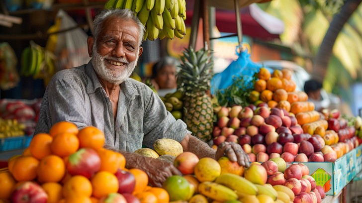 Free Fruit Vendor Smiling Image - Fruit, Market, Vendor | Download at ...