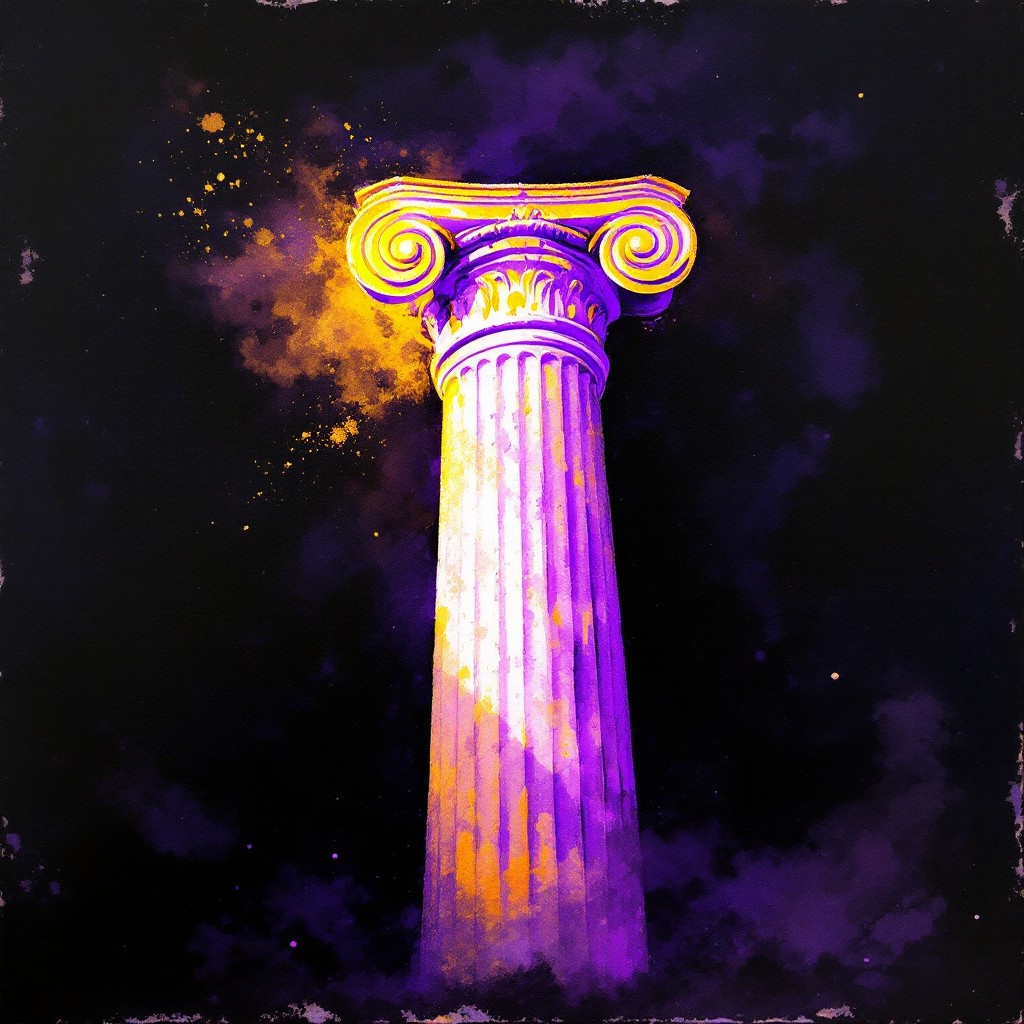 Free Gilded Column Glory Image - Watercolor, Column, Classical ...