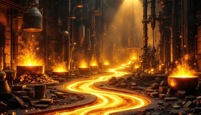 Free Molten Gold Rivers Image - Metallurgy, Gold, Forge | Download at ...