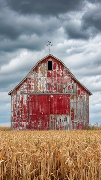 Free Rustic Red Barn Image - Red, Barn, Wheat | Download at StockCake